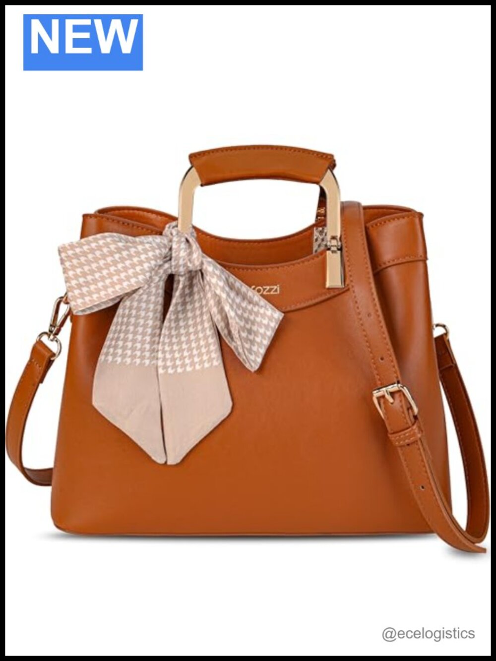 Women's Vegan Leather Top Handle Satchel Purse Crossbody Bag 3-Way Carry
